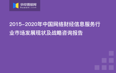 2015-2020年中国网络财经信息服务行业市场发展现状及战略咨询报告